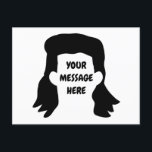 Personlig Message Funny Mullet Illustration Vykort<br><div class="desc">Lägg till ditt eget smarta meddelande eller personlig hälsning till det här vykortet för roligt med en tecknad stil som illustrerar en mullet-hårstil.</div>