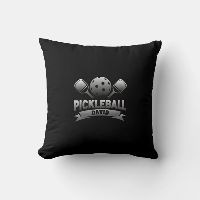 Personlig Message Pickleball Checker Mönster Kudde (Framsida)