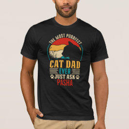 Personlig, mest perfekt katt pappa någonsin fars d t shirt