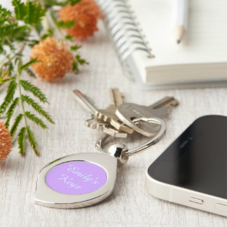 PERSONLIG METALL SWIRL SHAPE STIL KEYCHAIN SILVERFÄRGAD NYCKELRING