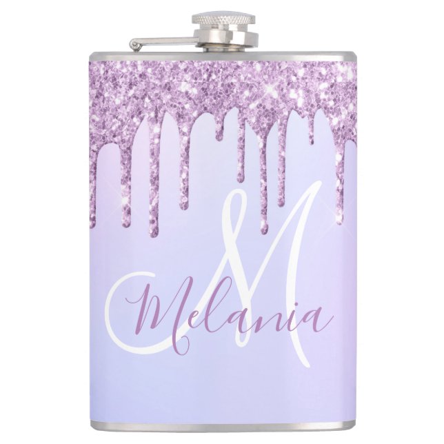 Personlig Metallic Lila Drip Lavender Pour Fickplunta (Framsidan)