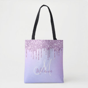 Personlig Metallic Lila Drip Lavender Pour Tygkasse