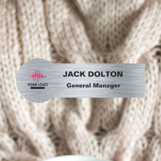 Personlig Metallic Namn bricka för anställda Namnbricka (Skapare uppladdad)