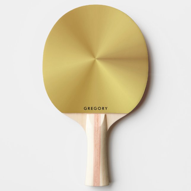 Personlig, metalliskt struktur monogram pingisracket (Framsidan)