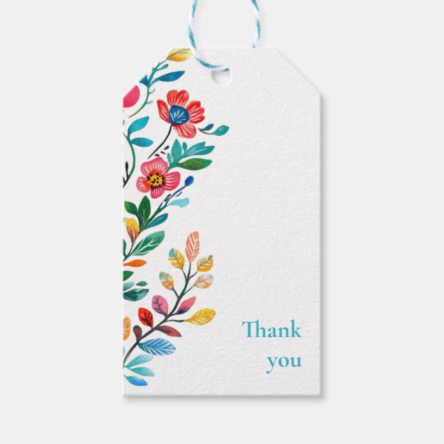 Personlig Mexican Blommigt Par Shower Presentetikett (Framsidan)