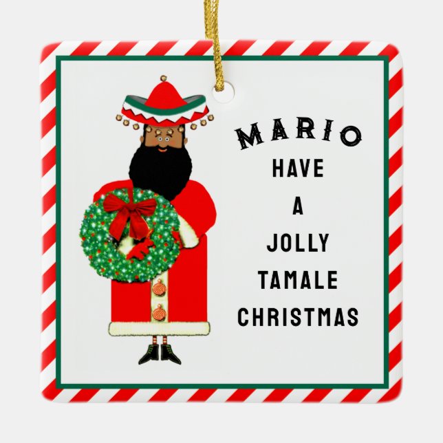 Personlig - Mexikanska julklapp Julgransprydnad Keramik (Framsida)