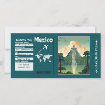 Personlig Mexiko Reseboardingkort