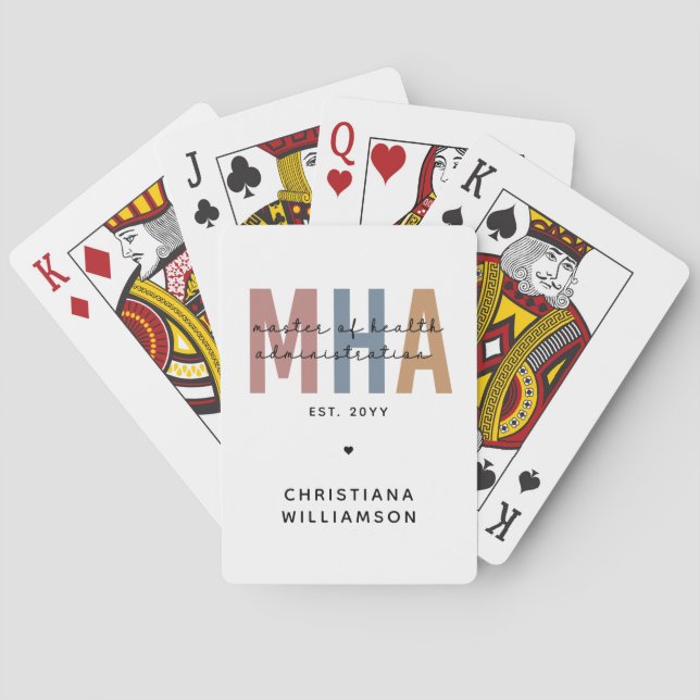 Personlig MHA Master of Health Administration Casinokort (Baksidan)