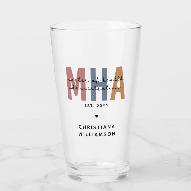 Personlig MHA Master of Health Administration Glaskopp (Framsida)