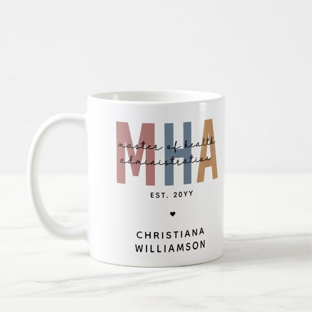 Personlig MHA Master of Health Administration Kaffemugg (Vänster)