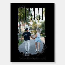 Personlig Miami-resa foamcore-skylt