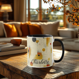 Personlig Mid-Century - Abstrakt Geometrisk Mugg