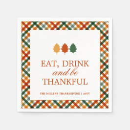 Personlig - middag för tankfull Thanksgiving Pappersservett