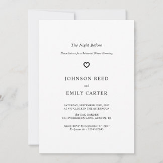 Personlig middag inför bröllopet inbjudningar