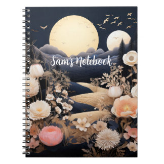 Personlig Midnatt Boho Trädgård Present Anteckningsbok