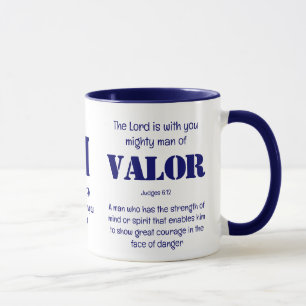 PERSONLIG MIGHTY MAN OF VALOR FARS DAG MUGG