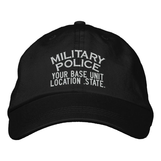 Personlig Militärpolishat Broderad Keps (Framsida)