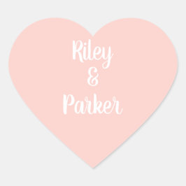 Personlig Millennieutvecklingsfondens Rosa Hjärtformat Klistermärke