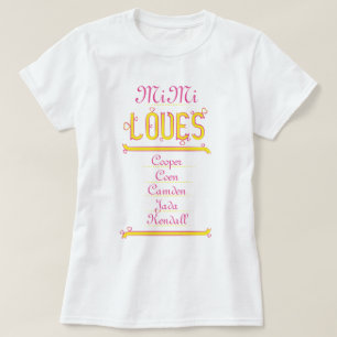 PERSONLIG MiMi KÄRLEK hennes barnbarn T Shirt