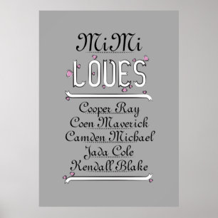 Personlig Mimi Kärlek Hennes Grands Poster