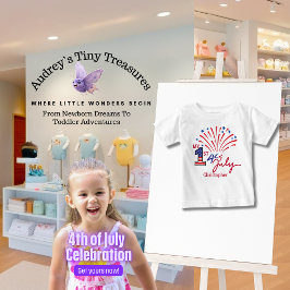 Personlig Min första 4 juli Baby T-Shirt