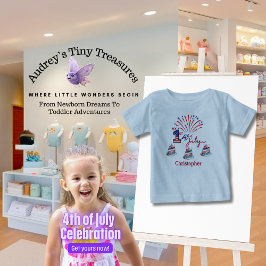 Personlig Min första 4 juli Baby T-Shirt
