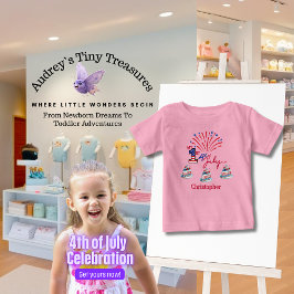 Personlig Min första 4 juli Baby T-Shirt