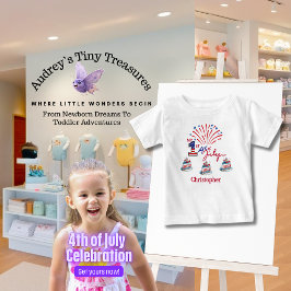 Personlig Min första 4 juli Baby T-Shirt