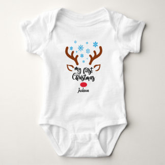 Personlig Min första julklump Baby T Shirt