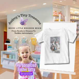 Personlig Min första Påsk Baby T-Shirt