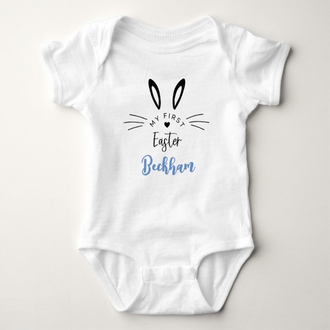 Personlig Min första Påsk-dräkt Baby T Shirt (Framsida)