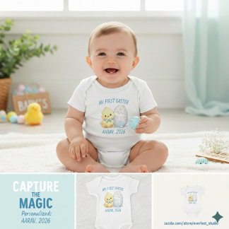 Personlig Min Första Påsk Söt Kyckling 2026 T Shirt