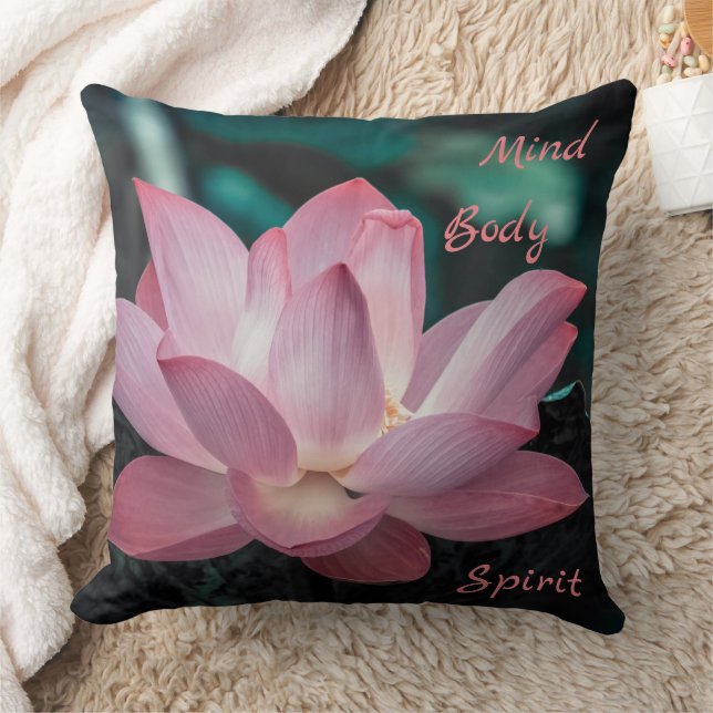 Personlig Mind Body Spirit Lotus Flower Pillow Kudde (Filt)