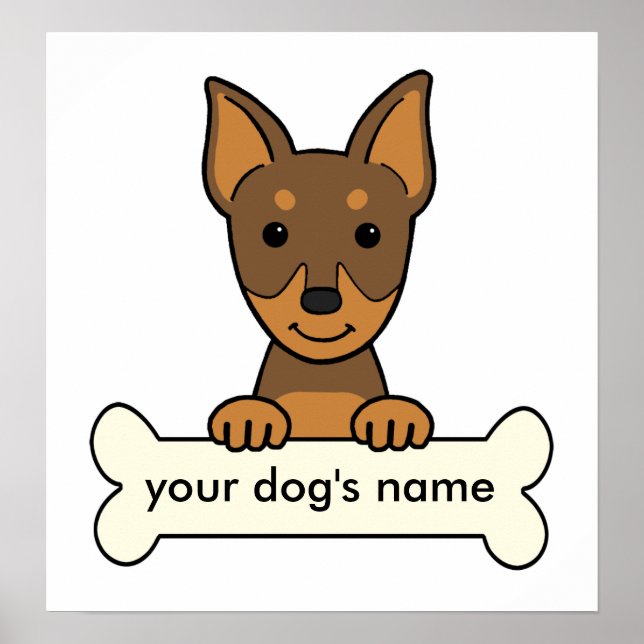 Personlig Miniature Pinscher Poster (Framsidan)
