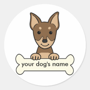 Personlig Miniature Pinscher Runt Klistermärke