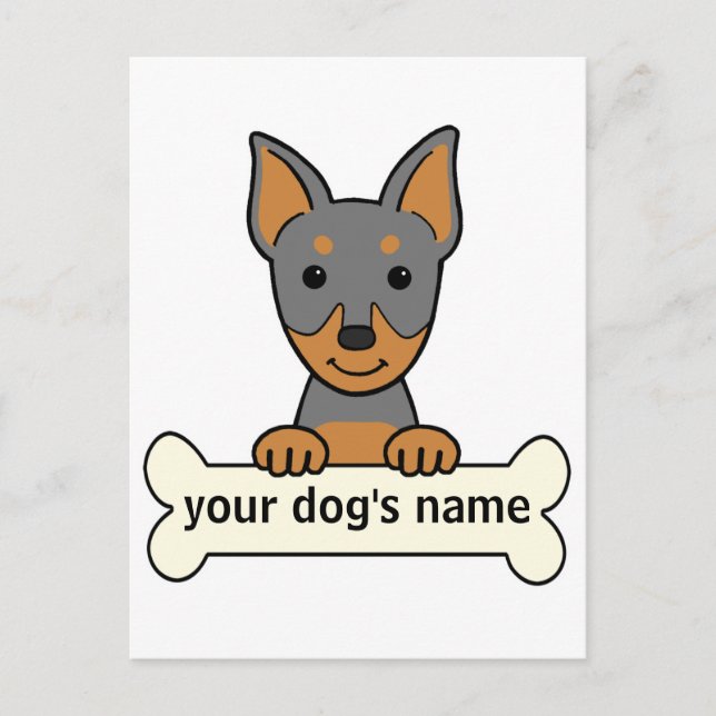 Personlig Miniature Pinscher Vykort (Framsida)
