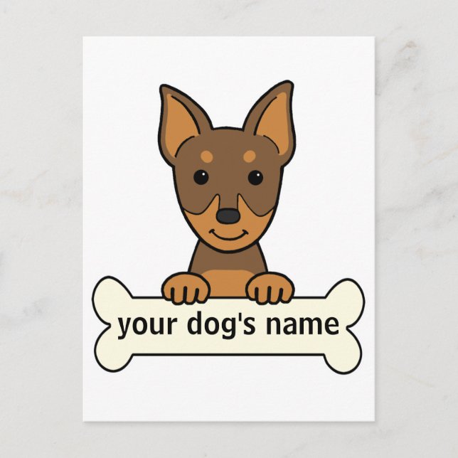 Personlig Miniature Pinscher Vykort (Framsida)