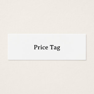 Personlig Minilapp 7,6 cm x 2,5 cm Prislapp Litet Visitkort