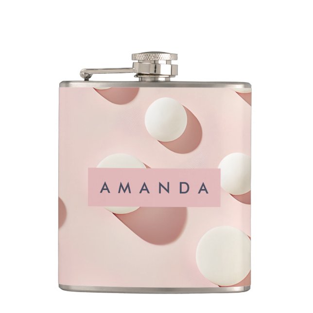 Personlig Minimal Blush Rosa Cirklar Stil Fickplunta (Framsidan)
