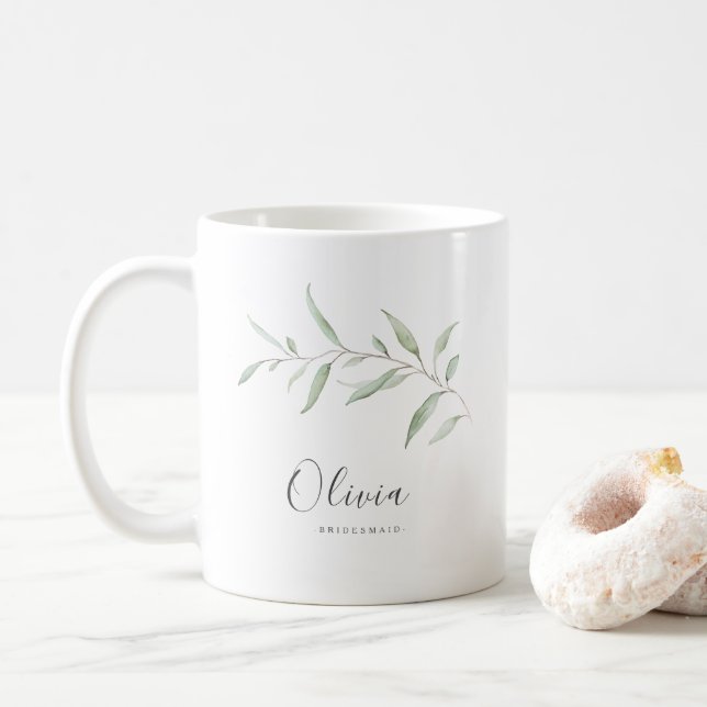 Personlig minimal grönaktig tegelsten kaffemugg (Med munk)