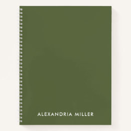 Personlig Minimal Olive Monogram Spiral