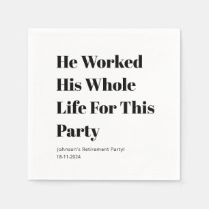 Personlig Minimal vit nyans Pension party Pappersservett