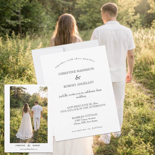 Personlig minimalisisk bröllopsinbjudan inbjudningar (Personalized Wedding Invitations)