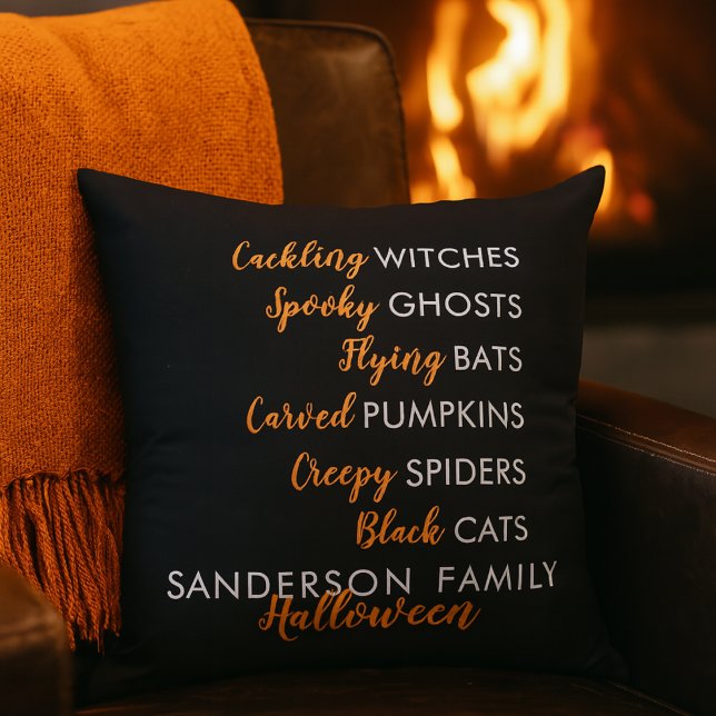 Personlig Minimalist Cute Chic Halloween Season Kudde (Skapare uppladdad)