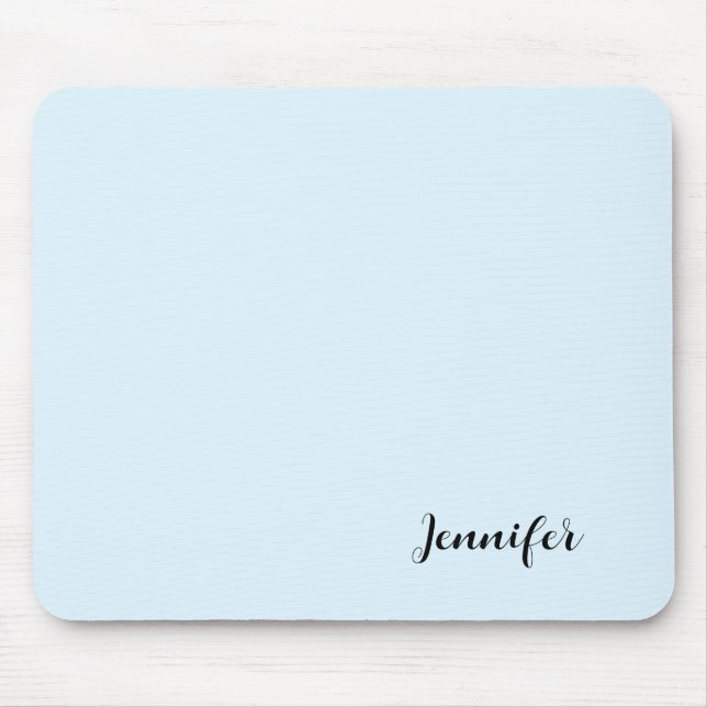 Personlig Minimalist Girly Pastel Blue Musmatta (Framsidan)