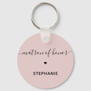 Personlig Minimalist Matron of Honor Anpassningsba Nyckelring