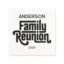 Personlig minimalist svart-vit familjesammankomst