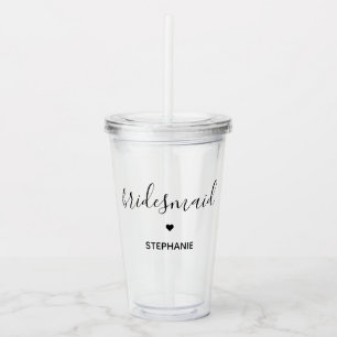 Personlig Minimalistgåvor för Bridesmaid Anpassn Take Away Mugg