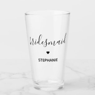 Personlig Minimalistgåvor för Bridesmaid Anpassnin Glaskopp
