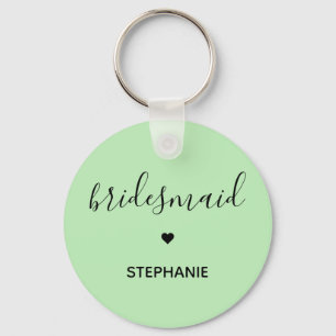 Personlig Minimalistgåvor för Bridesmaid Anpassnin Nyckelring
